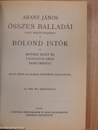 Arany János összes balladái/Bolond Istók