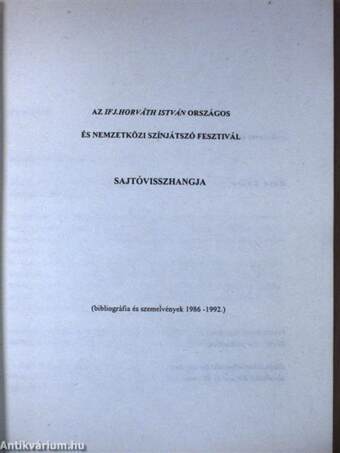 Sajtóbibliográfia 1986-1992