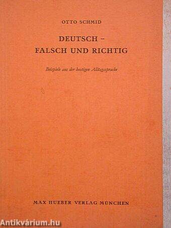 Deutsch - Falsch und Richting