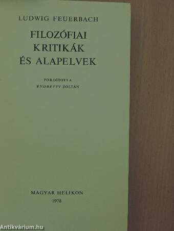 Filozófiai kritikák és alapelvek