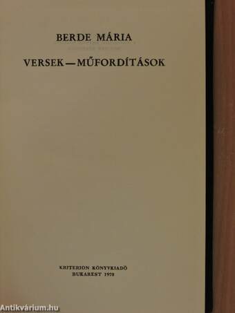 Versek - Műfordítások