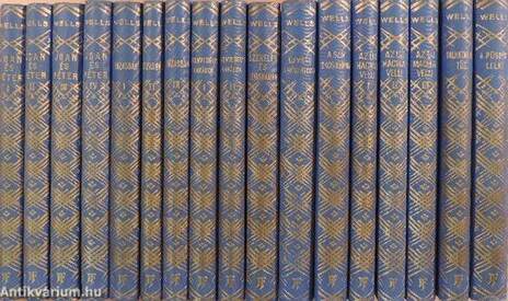 "17 kötet a H. G. Wells művei sorozatból (nem teljes sorozat)"
