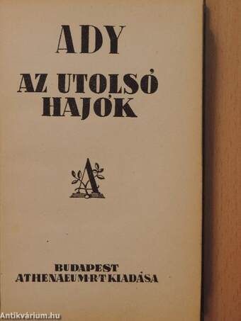 "10 kötet az Ady Endre összes költeményei sorozatból (nem teljes sorozat)"