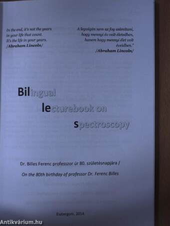 Bilingual lecturebook on spectroscopy