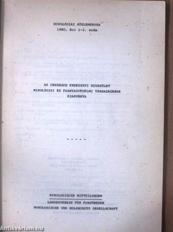 Mikológiai Közlemények 1980/1-2.