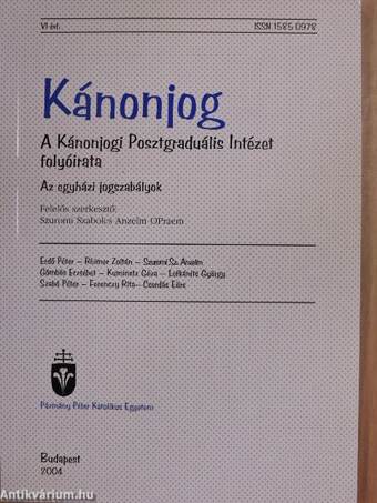 Kánonjog 2004.