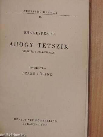 Ahogy tetszik