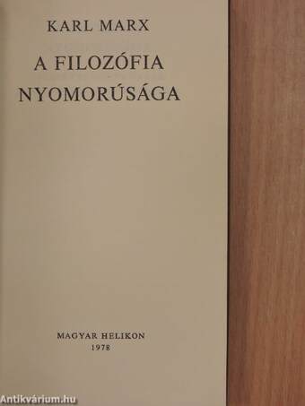 A filozófia nyomorúsága