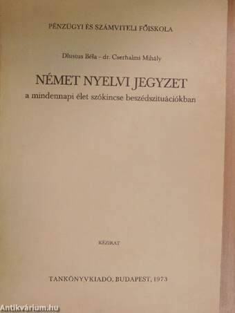 Német nyelvi jegyzet