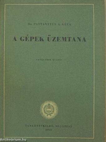 A gépek üzemtana