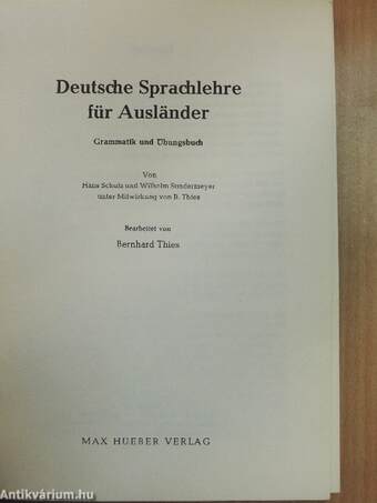 Deutsche Sprachlehre für Ausländer - Grammatik und Übungsbuch