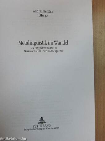 Metalinguistik im Wandel