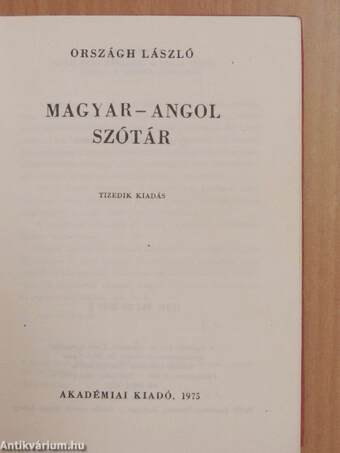 Magyar-angol szótár