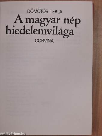 A magyar nép hiedelemvilága