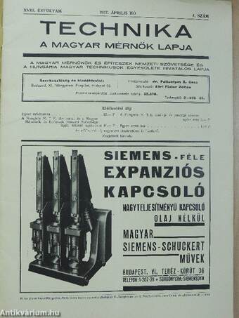 Technika 1937. április