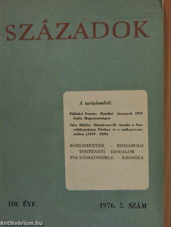 Századok 1976/5.