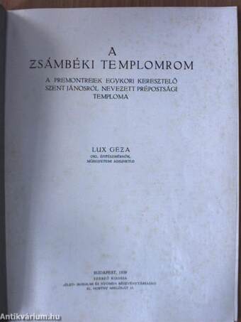 A zsámbéki templomrom