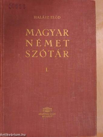 Magyar-német szótár I. (töredék)