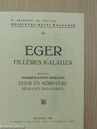 Eger filléres kalauza