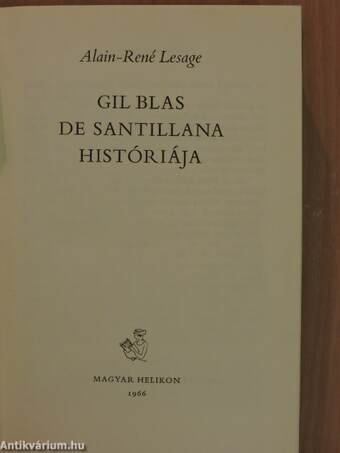 Gil Blas de Santillana históriája