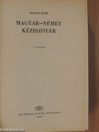 Magyar-német kéziszótár