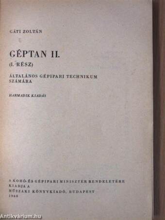Géptan II/1.