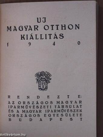 Uj magyar otthon kiállitás 1940