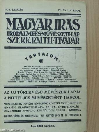 Magyar Irás 1924. január