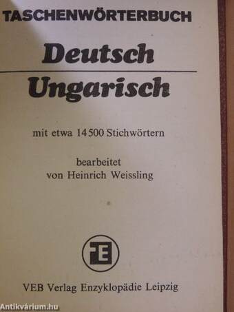 Taschenwörterbuch Deutsch-Ungarisch