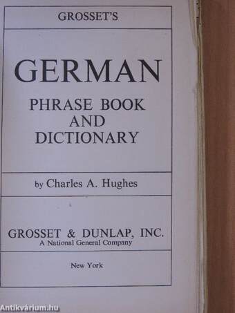 German Phrase Book and Dictionary for travelers