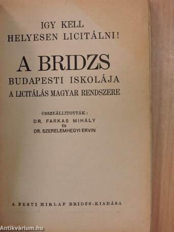 A bridzs budapesti iskolája