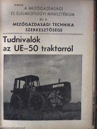 Mezőgazdasági Technika 1968. január-december