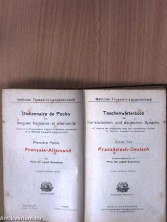 Taschenwörterbuch der französischen und deutschen Sprache I.