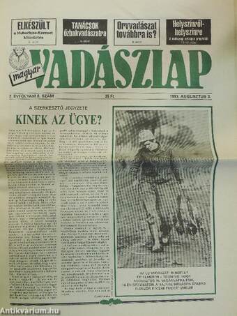 Magyar Vadászlap 1993. augusztus 3.