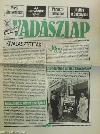 Magyar Vadászlap 1992. február 19.