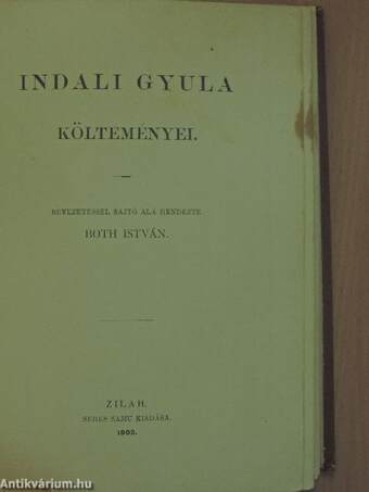 Indali Gyula költeményei