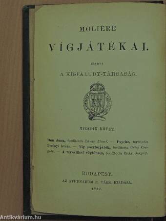 Moliére vígjátékai 10-12.