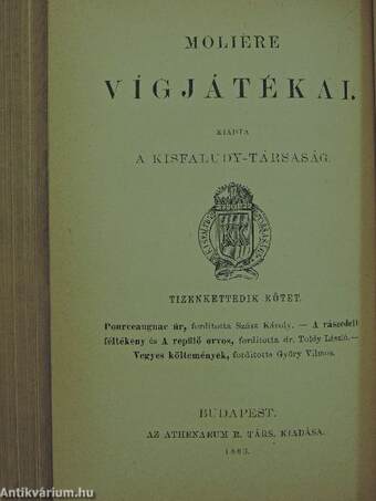 Moliére vígjátékai 10-12.