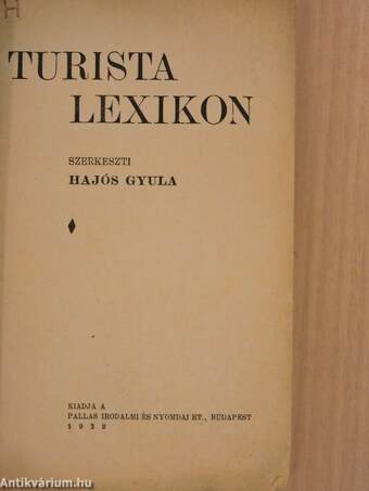 Turista lexikon