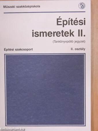 Építési ismeretek II. 