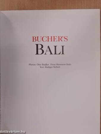 Bucher's Bali