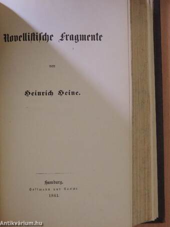 Heinrich Heine's sämmtliche Werke 3-4. (gótbetűs)