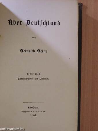 Heinrich Heine's sämmtliche Werke 7-8. (gótbetűs)