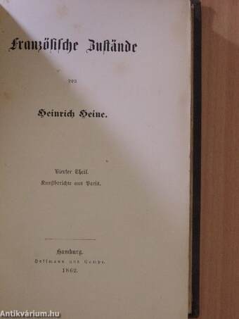 Heinrich Heine's sämmtliche Werke 11-12. (gótbetűs)