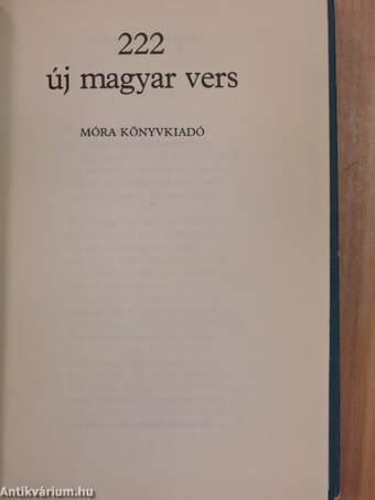 222 új magyar vers