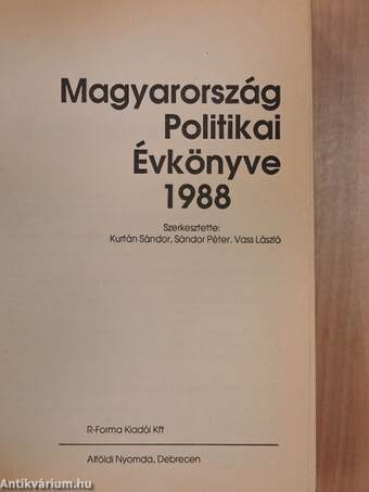 Magyarország politikai évkönyve 1988