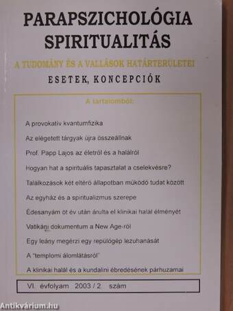 Parapszichológia-Spiritualitás 2003/2.