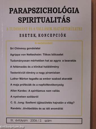 Parapszichológia-Spiritualitás 2006/2.