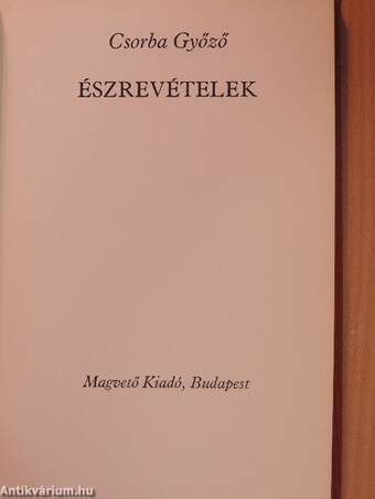 Észrevételek