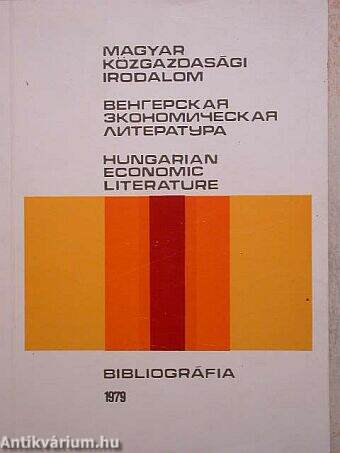 Magyar közgazdasági irodalom 1979